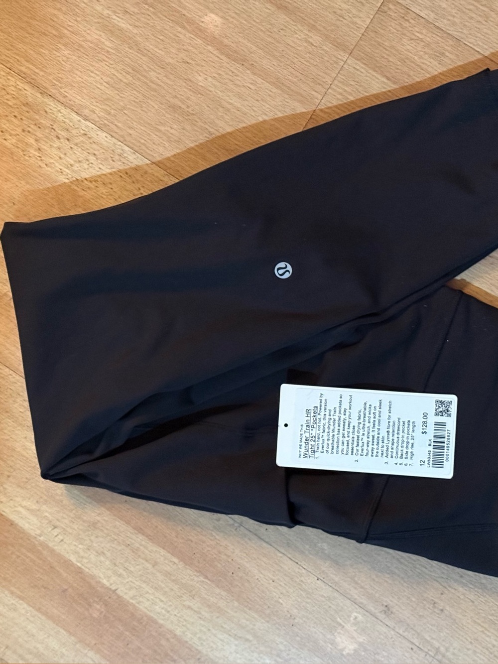 lululemon athletica Women Black Wunder Train Leggings Sz 12